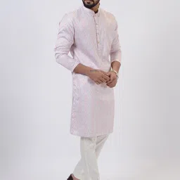 azania Men Printed Regular Kurta with Pyjamas image 3