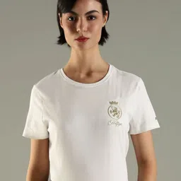 Tommy Hilfiger Women Brand Logo Printed T-shirt-image-14