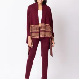 KEIKO Women Self Design Long Sleeves Shrug-image-37