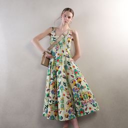 Vero Moda Floral Printed Square Neck A-Line Midi Dress-picture-18