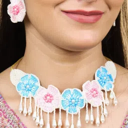 Tipsy closet Women Pink Jewellery Set-image-32