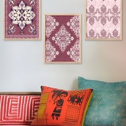 Kotart Pink & Black 3 Pieces Wooden Floral and Botanical Wall Arts-picture-7