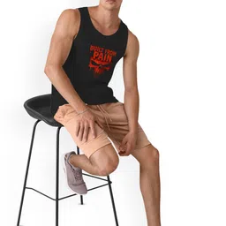 DAB SHARK Cotton Round Neck Gym Vest DAB-SHARK-05-BLACK-XS image 3