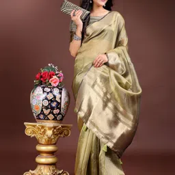 leelipeeri designer LeeliPeeri Zari Organza Saree image 4