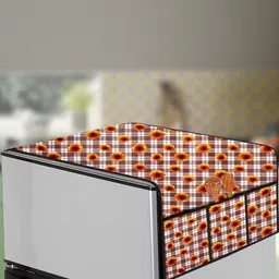 The Furnishing Tree Coffee Brown Plastic Refrigerator Cover-picture-15