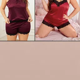 PHALIN Women Satin Night suits-picture-32