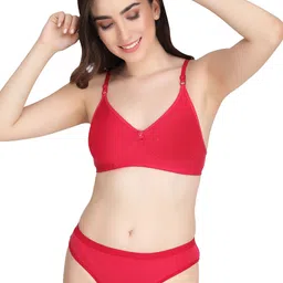 Liigne Women Pack Of 4 Everyday Padded Bra Pure Cotton Lingerie Set image 2