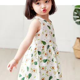 LULU & SKY Girl Print Round Neck Sleeveless Fit & Flare Dress image 2