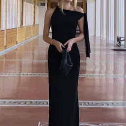 KPOP One Shoulder Bodycon Maxi Dress image 1