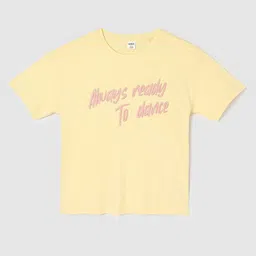 max Girls Typography Printed Round Neck Cotton T-shirt-picture-12
