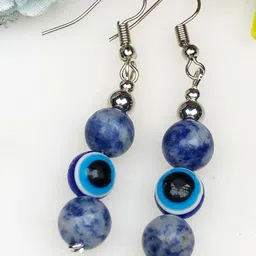 Zhupuk Silver-Plated Brass Crystals Drop Earrings-picture-33