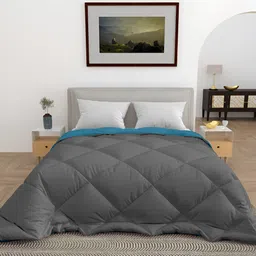 tundwal's Grey & Blue Heavy Winter Double Bed Comforter image 2