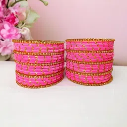 VMENTERPRISE Set of 34 Velvet & Artificial Stone-Studded Bangle image 2