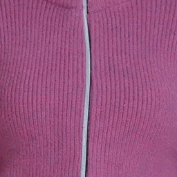 Roadster Women Mauve Wool Solid Cardigan image 3