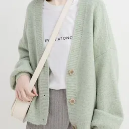 HERE&NOW Women V-Neck Long Sleeves Cardigan image 2