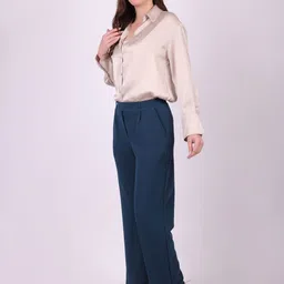 MICHAEL KOVLIN Women Regular Fit High-Rise Casual Trousers image 4