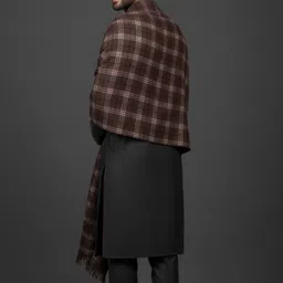 Sudako Acrylic Checkered Men Shawl image 5