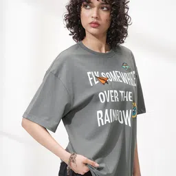 Street By Tokyo Talkies Women Typography Printed Drop-Shoulder Sleeves T-shirt-picture-41