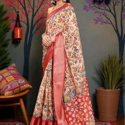 PAMPER YOURSELF Floral Handloom Saree image 2
