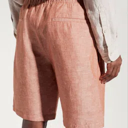 MANGO MAN Cotton Linen Pleated Bermuda Shorts image 5