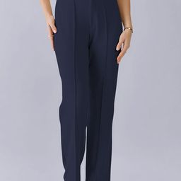 Dream Beauty Fashion Women Straight Fit High-Rise Easy Wash Pleated Trousers-picture-1