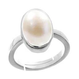 RRVGEM 5.50 Ratti South Sea Pearl Stone Silver Plated Ring-picture-22