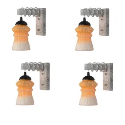 SOMIL Yellow Glass Cylinder Printed Wall Lamps-picture-51