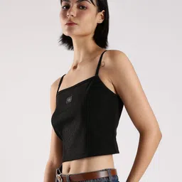 Calvin Klein Jeans Women Shoulder Straps Ribbed Fitted Cami Tops image 5