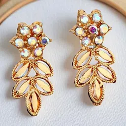 JEVIA FASHION Gold-Plated Artificial Stone-Studded Jewellery Set image 2