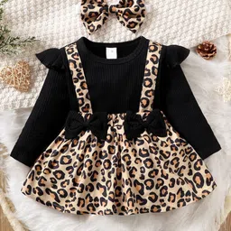 YK Girls Animal Printed Fit & Flare Dress-picture-57