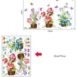 INDIAN ROYALS Pink & Green Printed Self-Adhesive WallStickers image 5