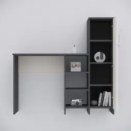 SPECIALITY PANELS White & Black Engineered Engineered Wooden Smart Study Table image 4