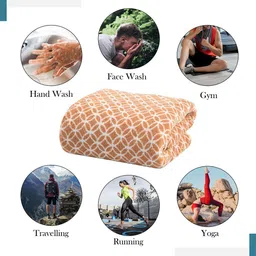 Kuber Industries Brown & White Printed Microfiber 280 GSM Ultra Absorbent Soft Face Towel image 3