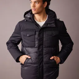 DeFacto Men Checked Longline Padded Jacket image 1