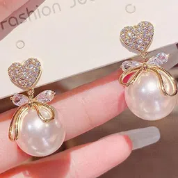 Silver Planets Women Red Earrings-image-24
