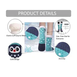 Alexvyan Women Owl Design Fluffy Soft Calf Length Socks image 5