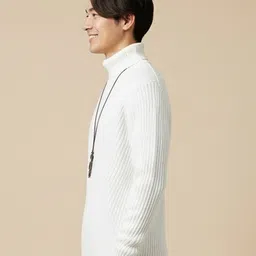 Mast & Harbour Men Ribbed Turtle Neck Pullover image 3