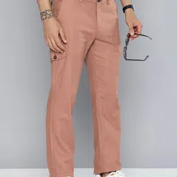 Indian Terrain Men Kansas Pure Cotton Chinos Trousers-picture-40