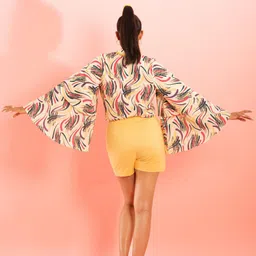 LOVEPRASHA Printed Cotton Shirt Collar Shirt With Shorts image 2