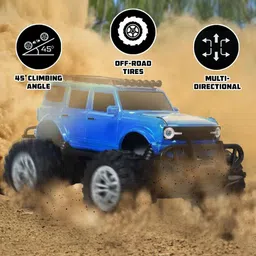 wembley Rechargeable Adventure Jeep Off Roader All-Terrain & 4 Headlight Mode RC Car image 5