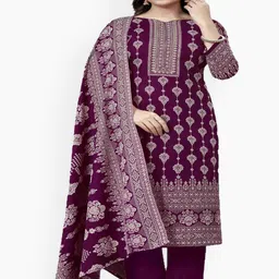 DRAVINAM Trends Floral Printed Unstitched Dress Material-picture-32