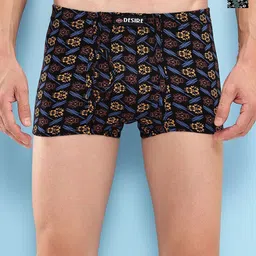 T.T. Pack Of 2 Printed Cotton Snug Fit Mini Trunks - DES_PRNT_MINI_IE_PO2_GRN-NVY_80 image 1
