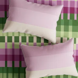 Portico Pixelpop Green Abstract Cotton 152 TC Double King Bedsheet Set-2.24 m x 2.74 m image 4