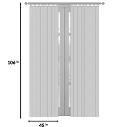 cortina Maroon Geometric Polyester 9 Ft Semisheer Eyelet Door Curtains (Set of 2) image 4