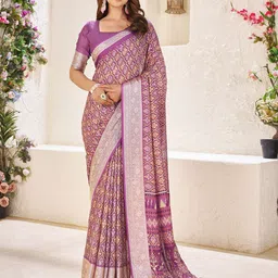 Rekha Maniyar Woven Design Ethnic Motifs Pure Chiffon Patola Saree-picture-36