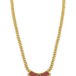Anouk Gold-Plated Stone Studded & Beaded Long Necklace-picture-24
