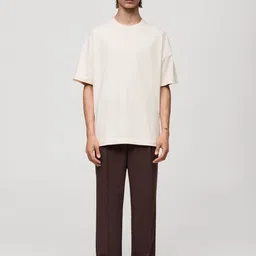 MANGO MAN Pure Cotton Oversized T-shirt image 5