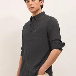 THE BEAR HOUSE Men Micro Checked Button-Down Collar Cotton Casual Shirt image 3