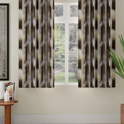 Myntra Elegant Homes Brown 2 Pieces Printed Room Darkening Window Curtains 1.52 m x 1.10 m-picture-23