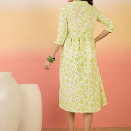 InWeave Floral Print A-Line Midi Dress image 3